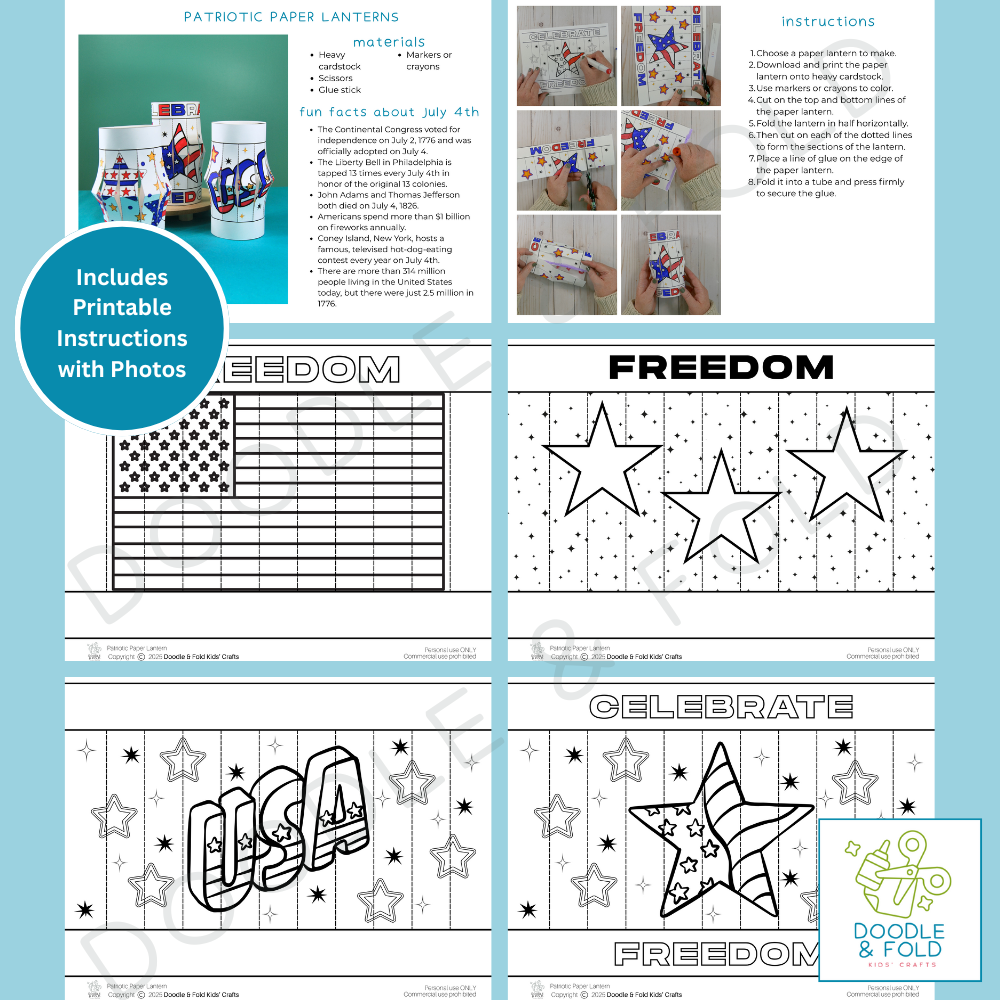 Patriotic Paper Lantern Craft