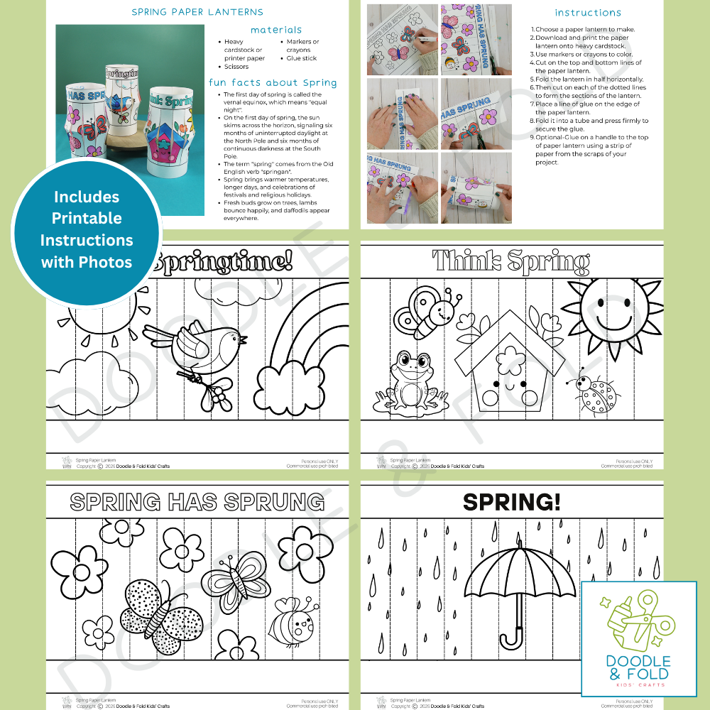 Spring Paper Lanterns (4 Designs)