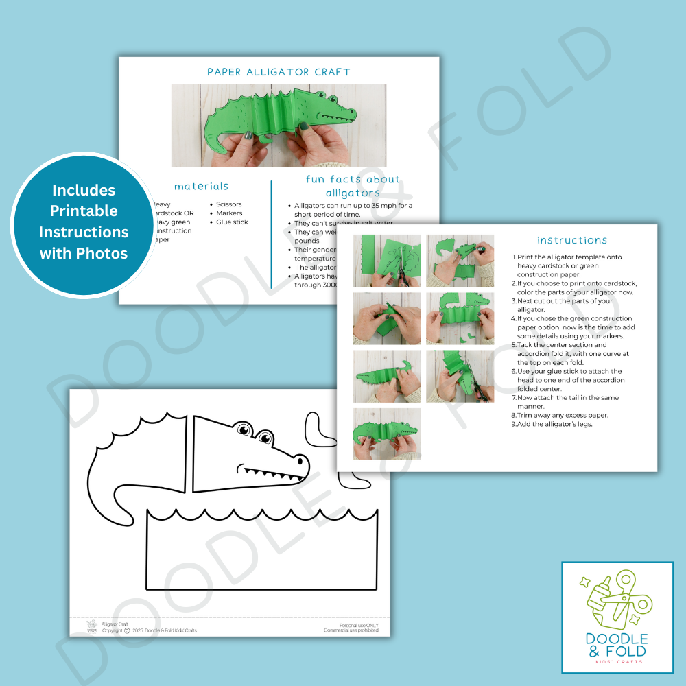 Fun Paper Alligator Craft