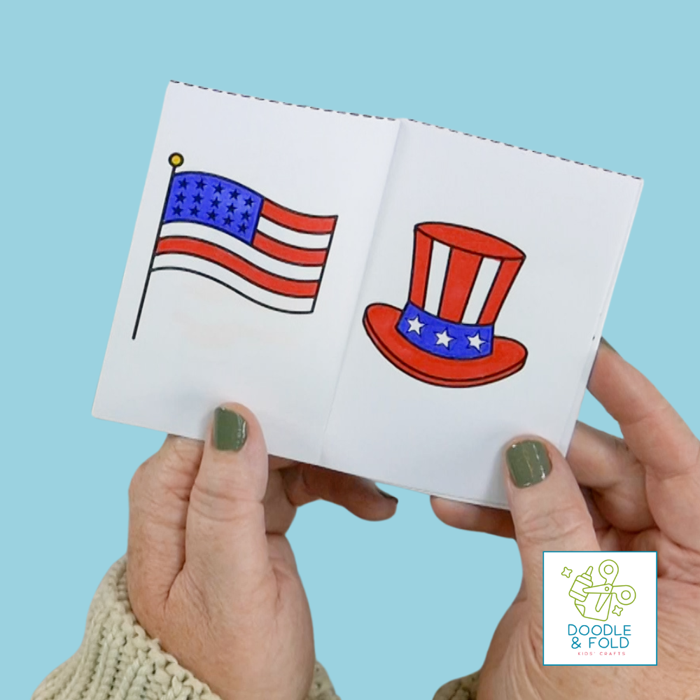Patriotic Fourth of July Mini Coloring Books (2 Designs)