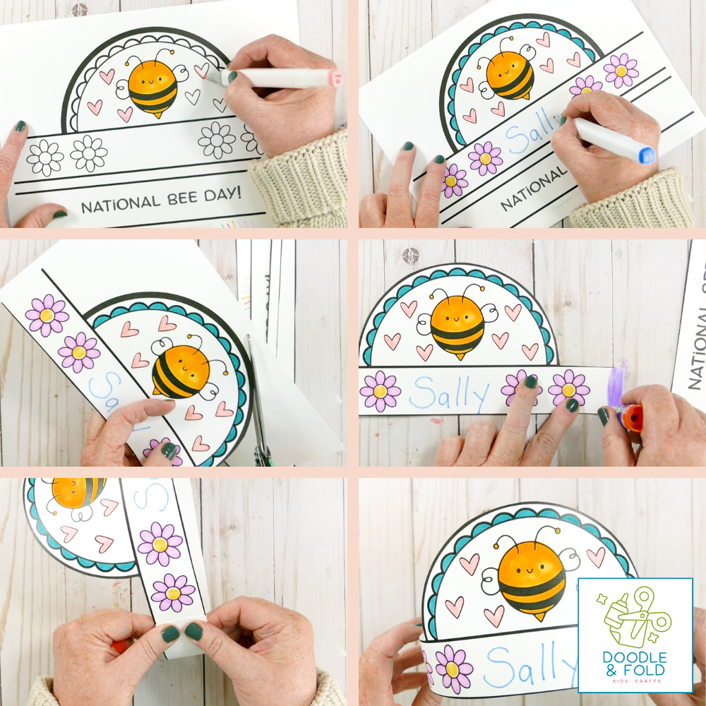 National Bee Day Headbands for Kids (6 Designs)