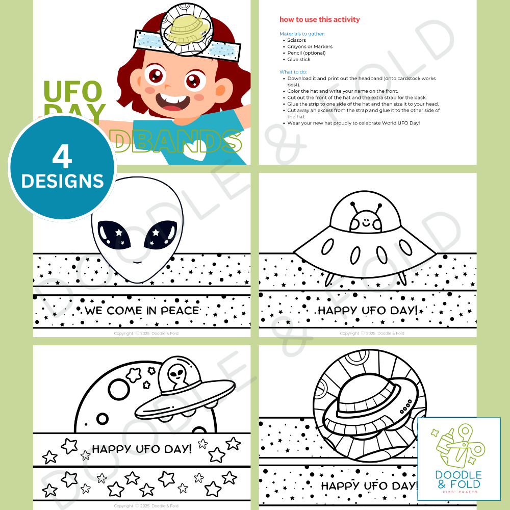 UFO Day Headbands (4 Designs)