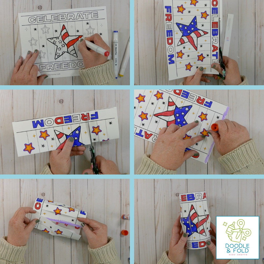 Patriotic Paper Lantern Craft