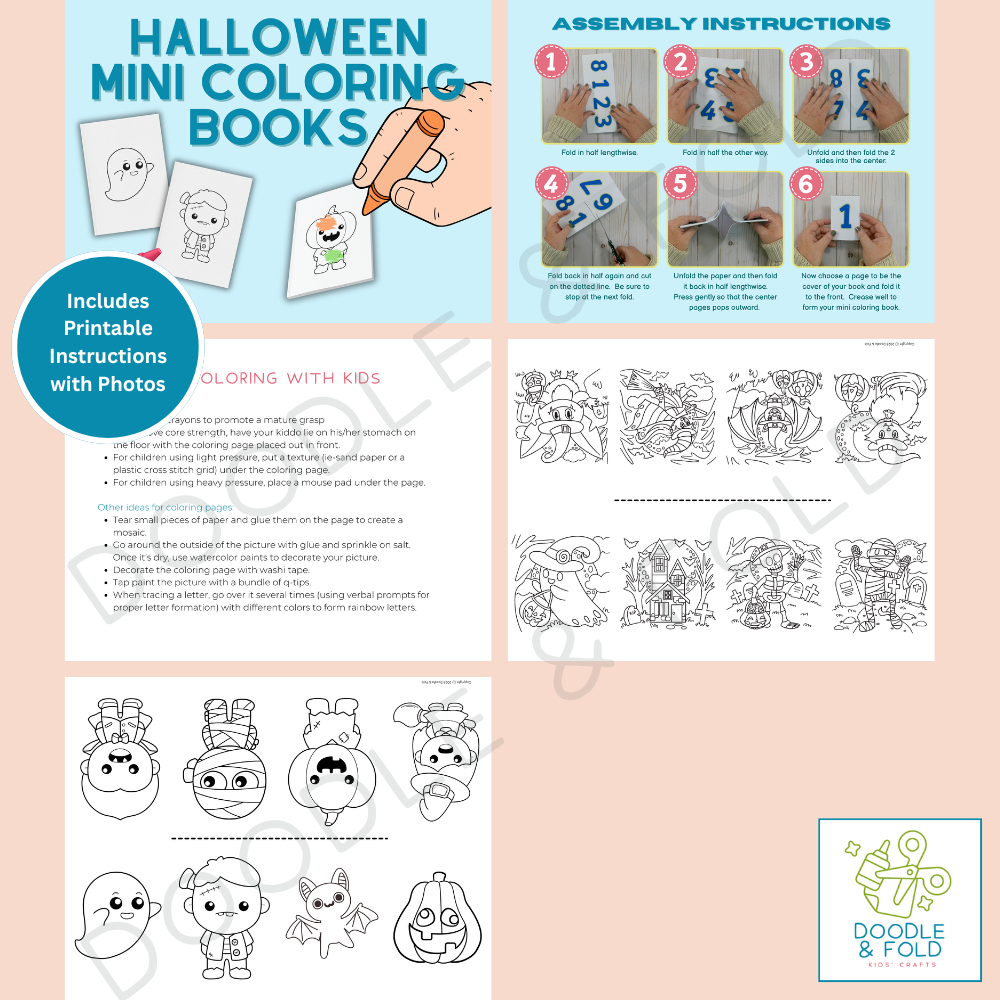 Halloween Mini Coloring Books