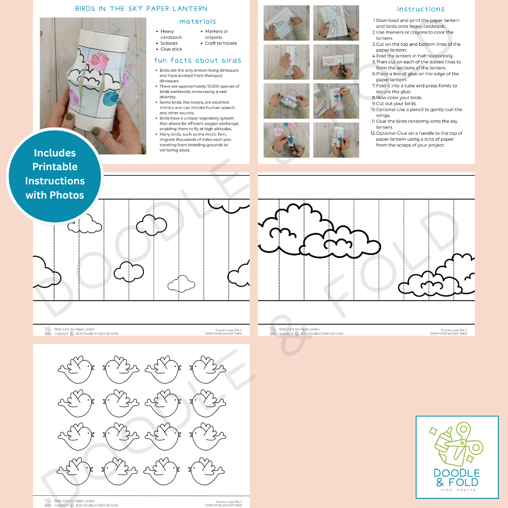 Birds in the Sky Paper Lantern Craft