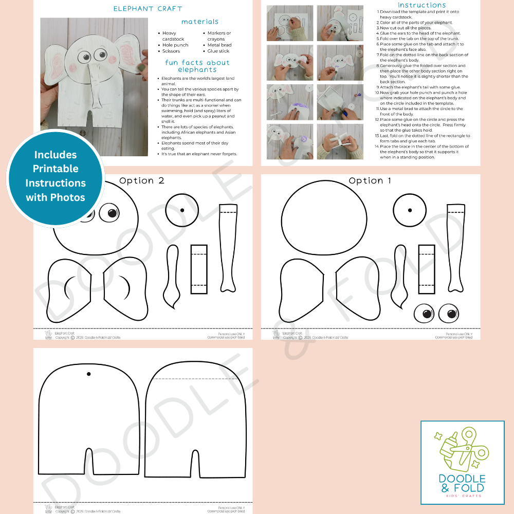 Interactive Standing Elephant Craft
