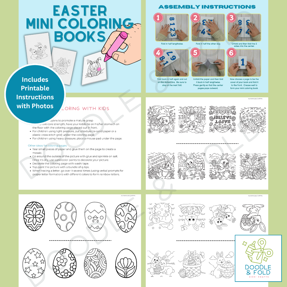 Ready to Color Easter Mini Books (3 Designes)