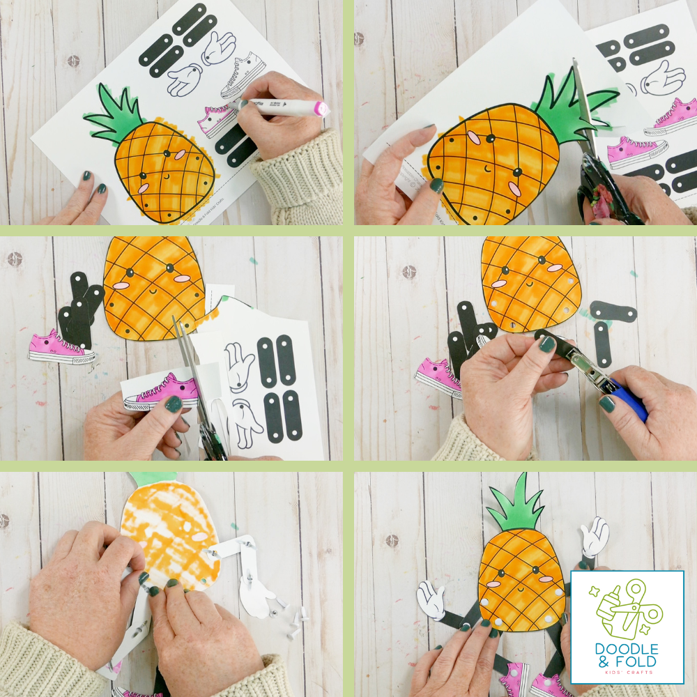 Pineapple Puppet Craft for Kids