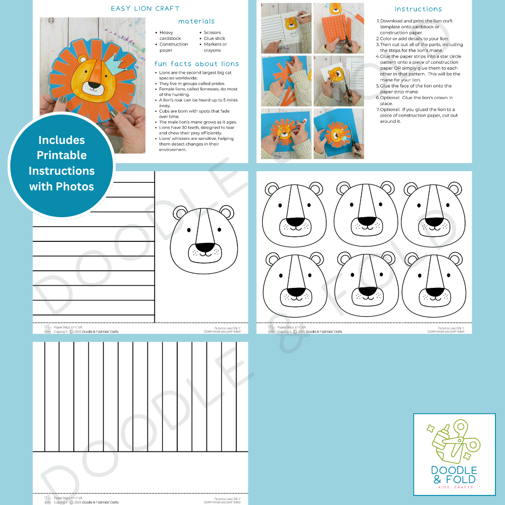 Easy Paper Lion Craft