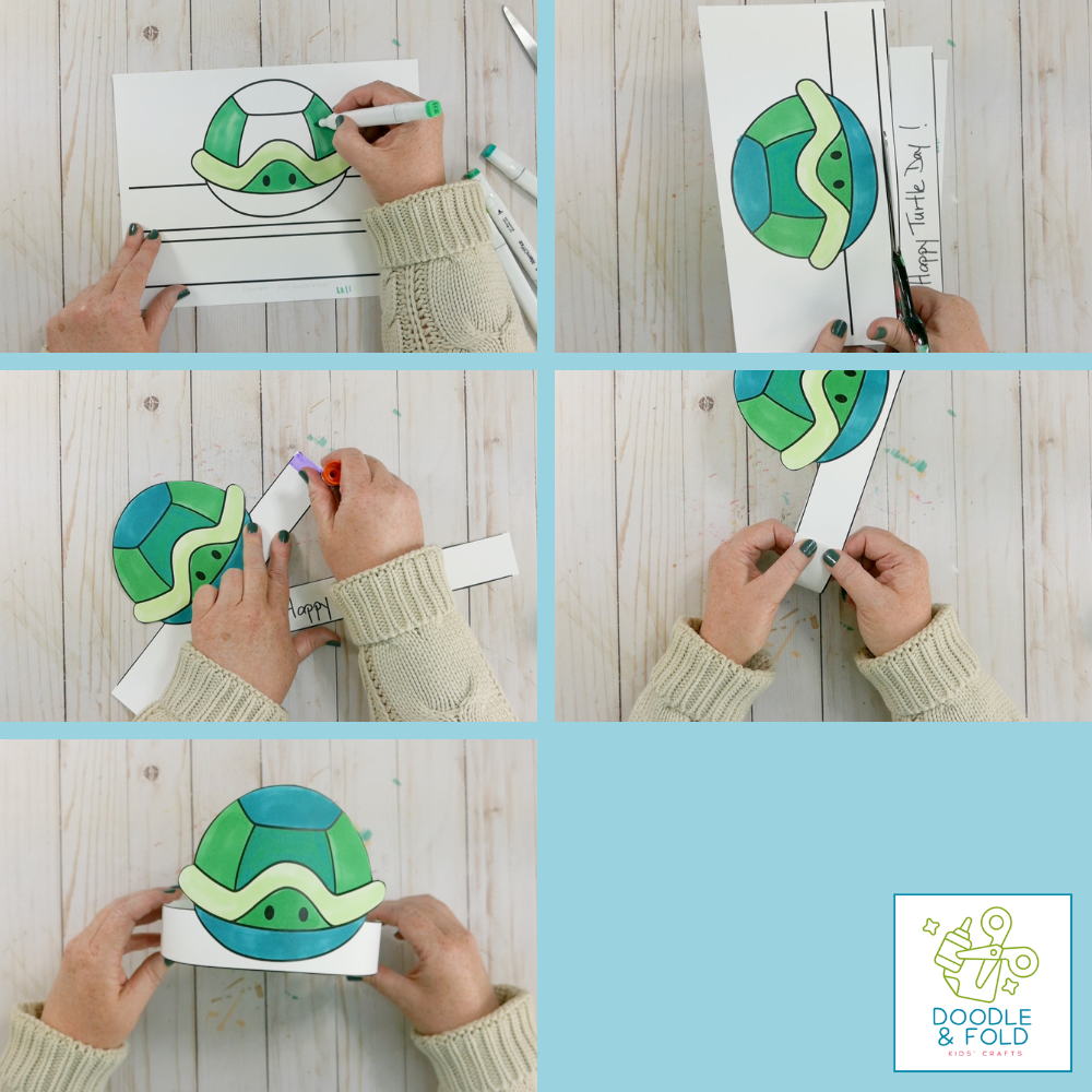 Turtle Themed Headband Crafts for Kids for World Turtle Day and Beyond (5 Designs)