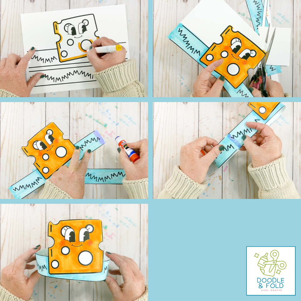 Printable Cheese Day Headbands for Kids (5 Designs)