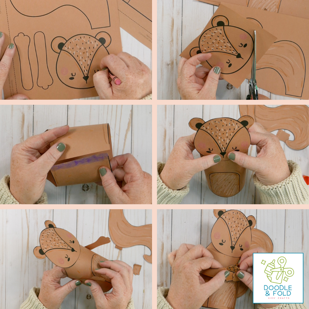 Easy Paper Squirrel Craft