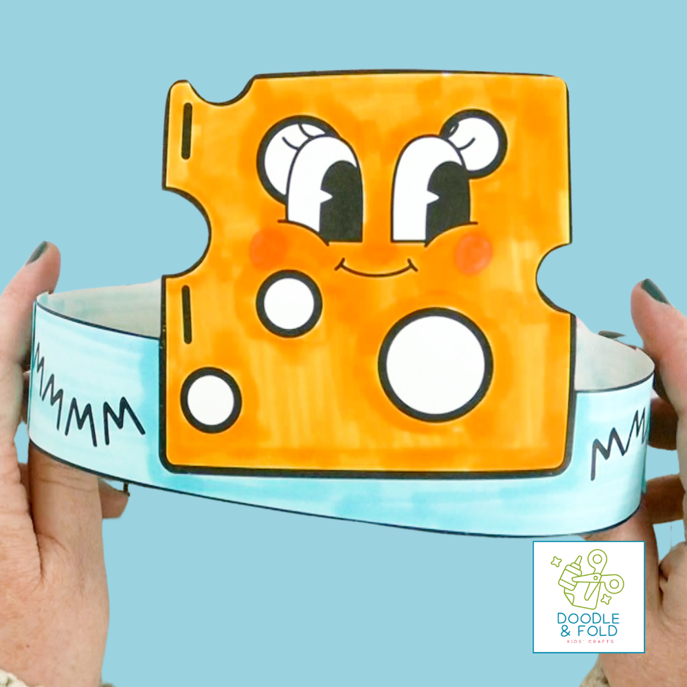 Printable Cheese Day Headbands for Kids (5 Designs)