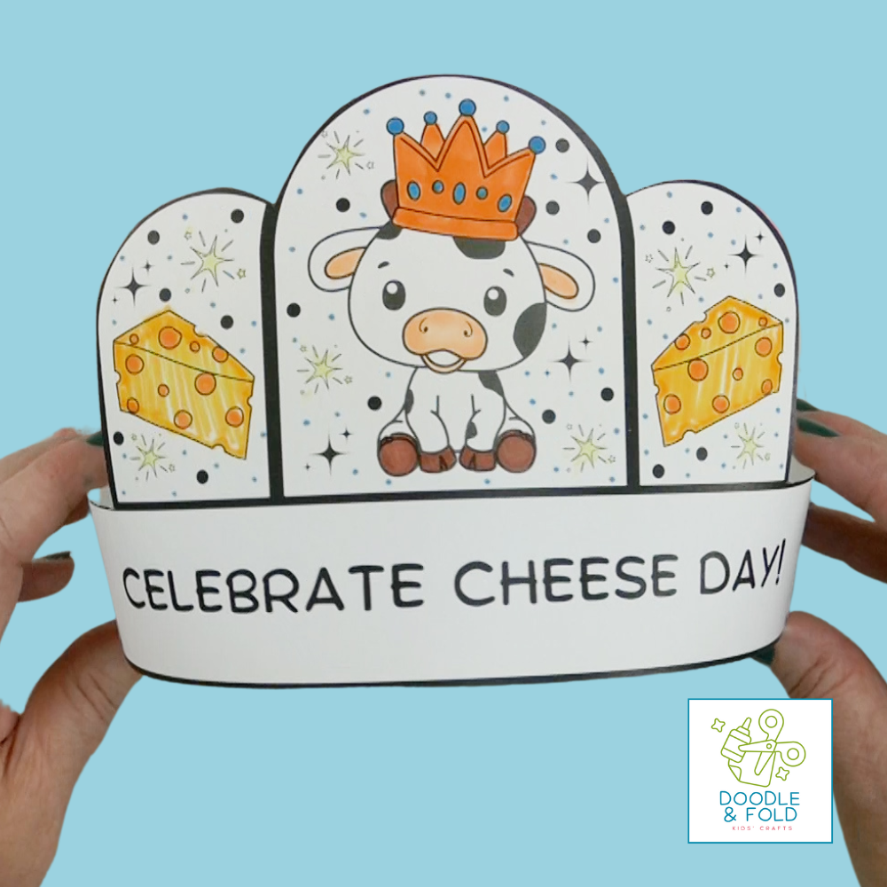 Printable Cheese Day Headbands for Kids (5 Designs)