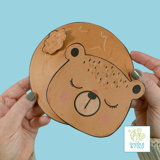 Sweet Hibernating Bear Cub Printable