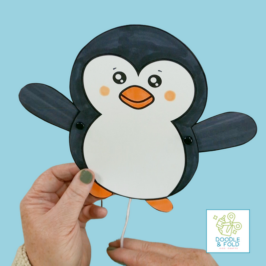 Adorable Penguin Craft with Flapping Wings
