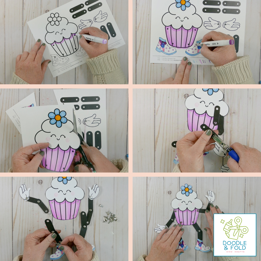 Sweet Cupcake Puppet Craft for Kids