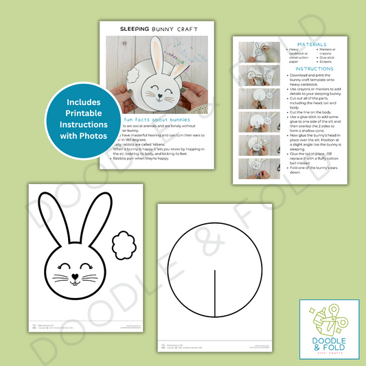 Adorable Sleeping Bunny Craft