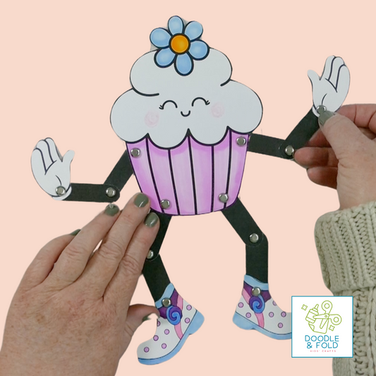 Sweet Cupcake Puppet Craft for Kids