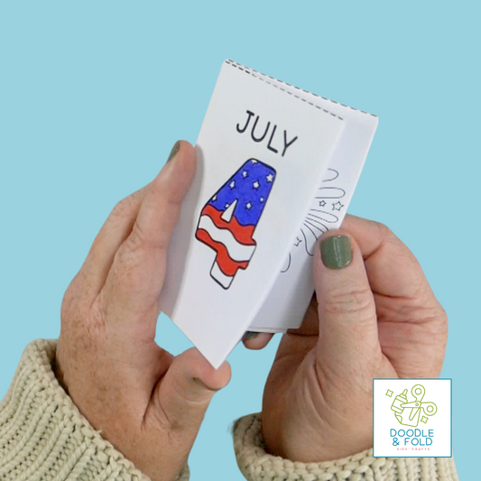 Patriotic Fourth of July Mini Coloring Books (2 Designs)