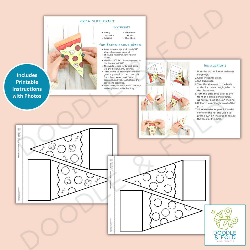 Paper Pizza Slice Craft Printable