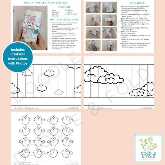 Birds in the Sky Paper Lantern Craft