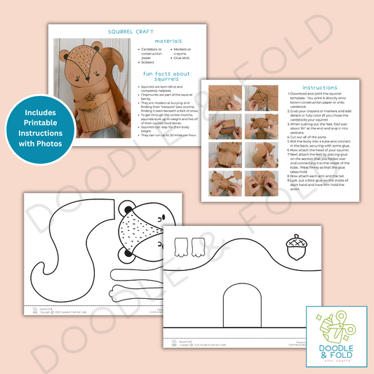 Easy Paper Squirrel Craft