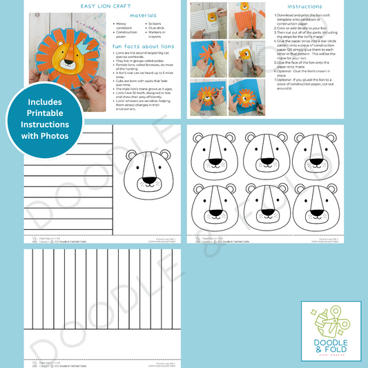Easy Paper Lion Craft