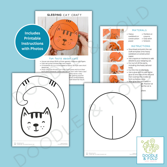 Cute Sleeping Cat Craft