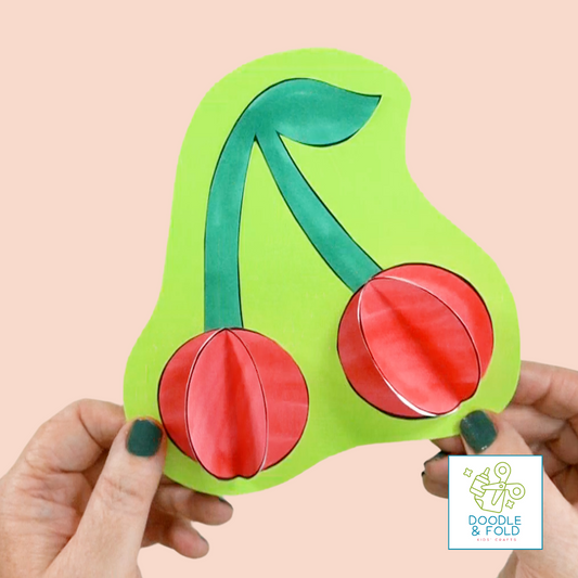 Sweet 3D Paper Cherry Craft for Kids