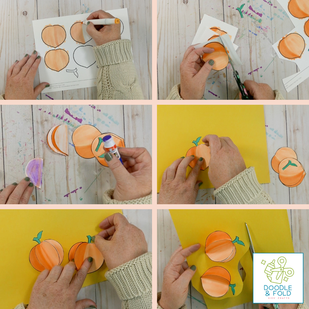Yummy 3D Paper Peaches Craft