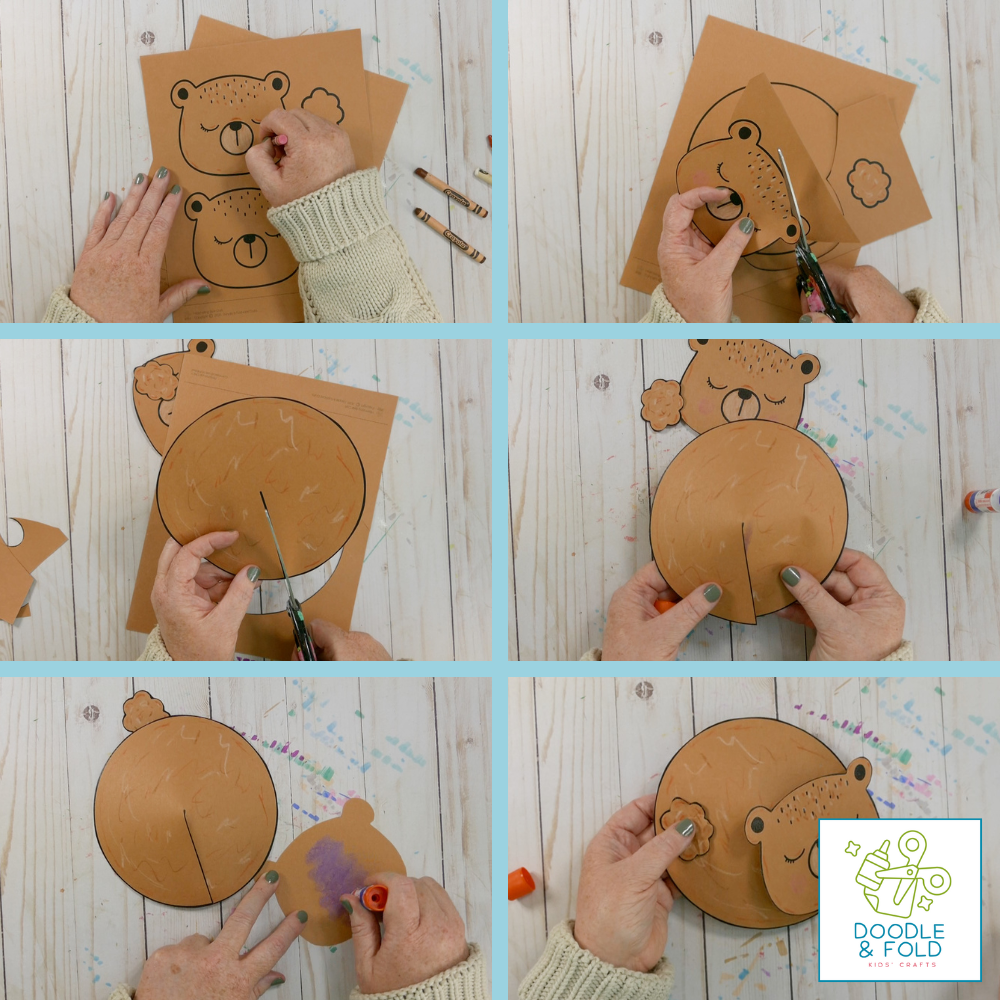 Sweet Hibernating Bear Cub Printable