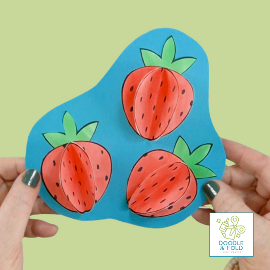 Sweet 3D Strawberry Craft for Kids