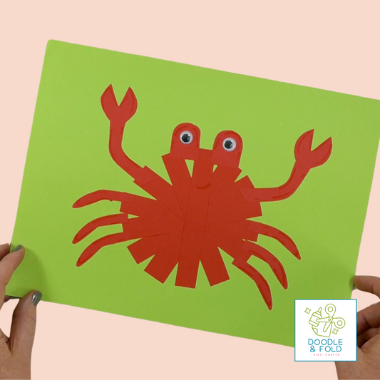 Paper Strips Crab Craft for Kids